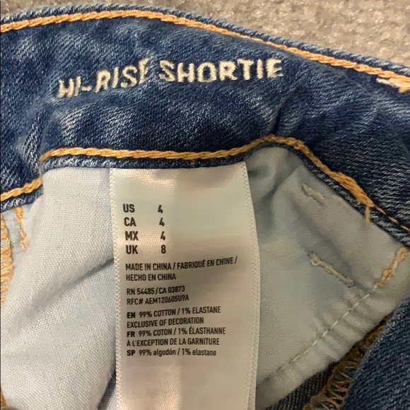 American Eagle Hi-Rise Shortie Jean Shorts - Picture 4 of 5
